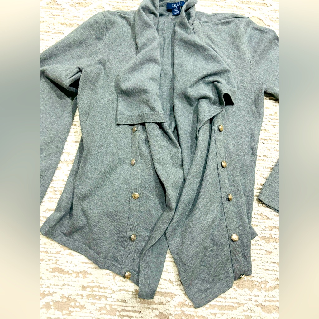 Chaps Ralph Lauren Open Front Cowl Cardigan (Med)
